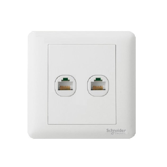 Schneider Affle Plus 2 Gang CAT 5E Data Socket